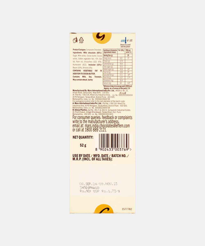GALAXY MILK CHOCOLATE WITH FRUIT AND NUT 52