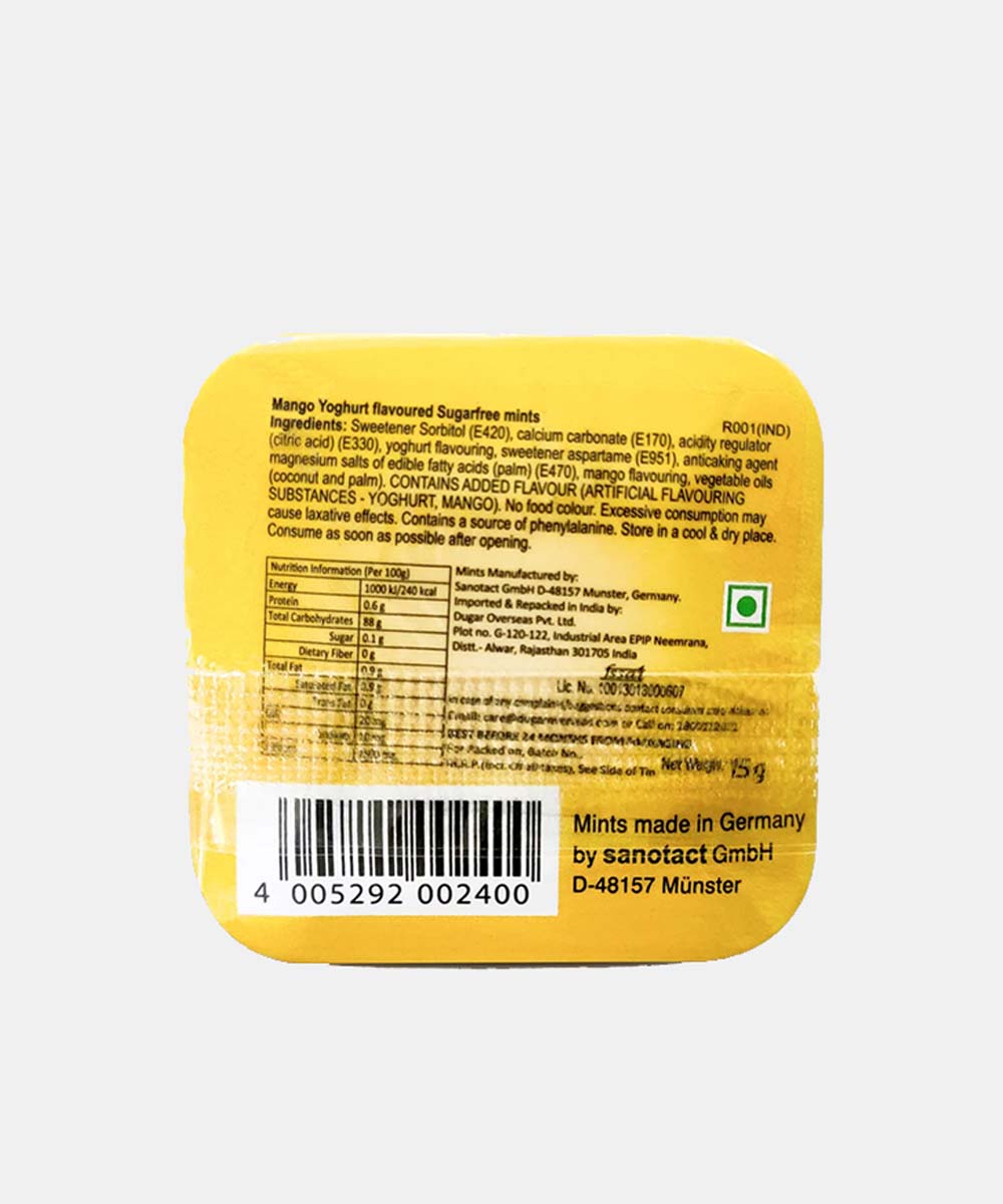 Impact Mint Mango Yoghurt Sugar Free 15 Gm