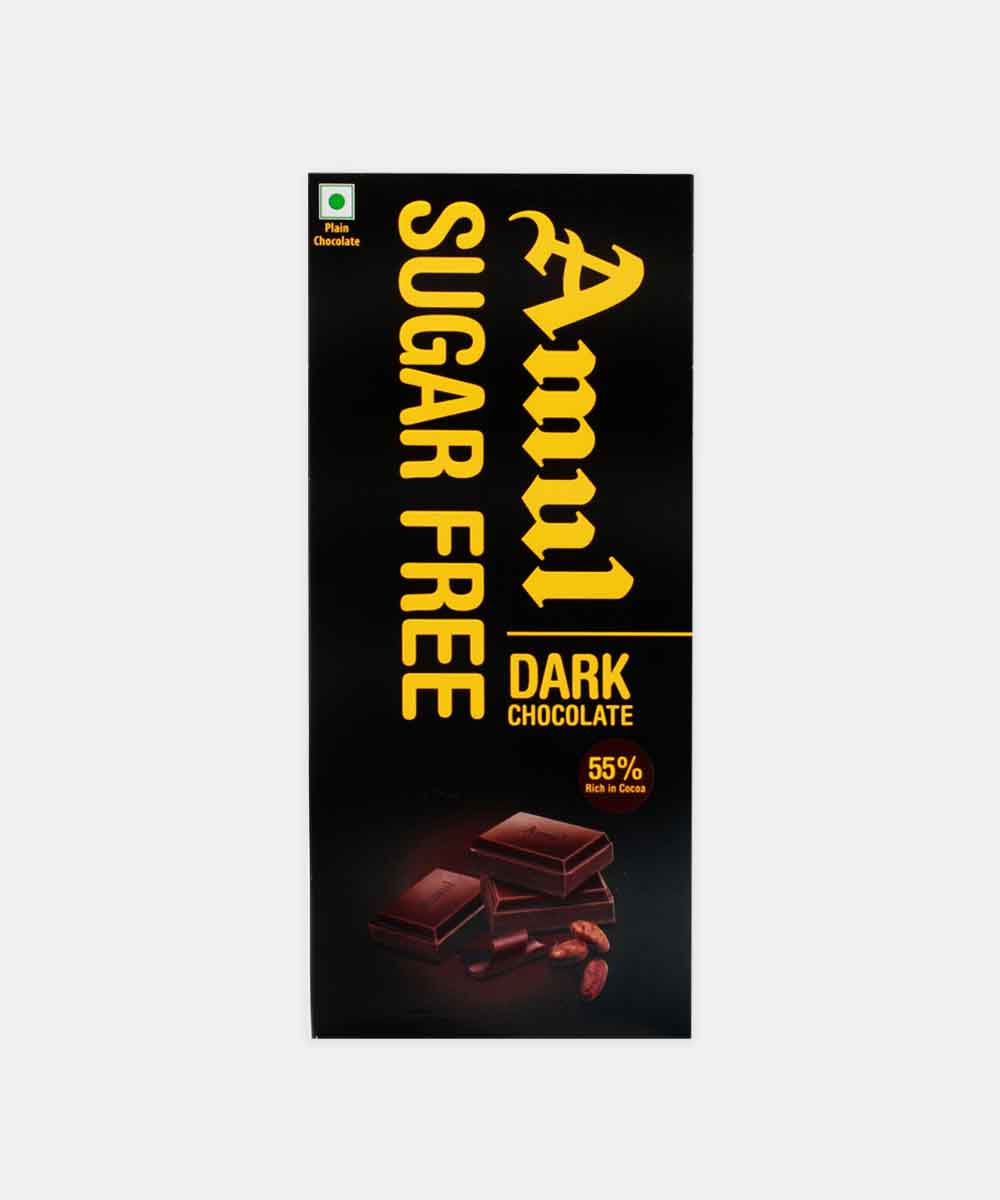 Amul Sugar Free 55% Dark Chocolate 35 Gm