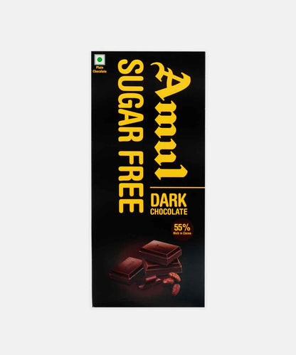 Amul Sugar Free 55% Dark Chocolate 35 Gm