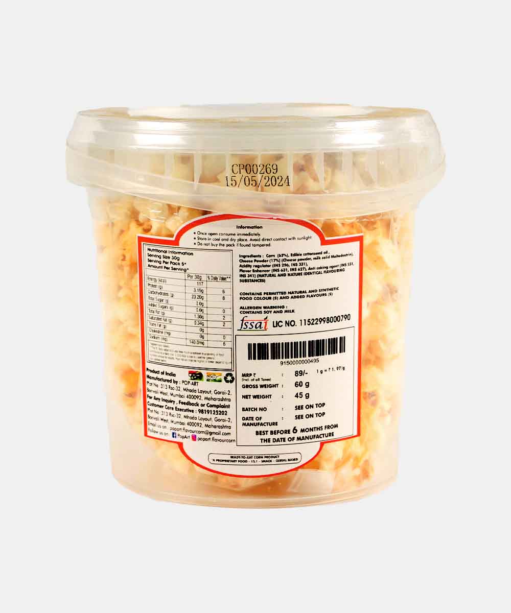 Pop Art Cheesiest Popcorn 45 Gm