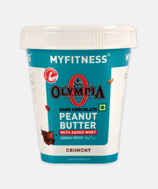 Myfitness Olympia Dark Chocolate Peanut Butter With Added Whey Crunchy 510 Gm