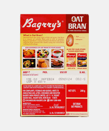 Bagrrys Oat Bran Cereal 200 Gm