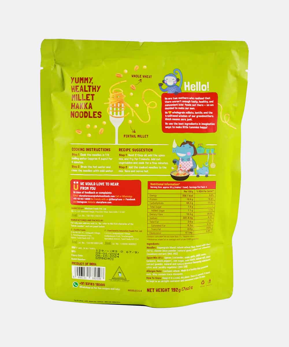 Slurrp Farm Millet Noodles Mild Masala 192 Gm