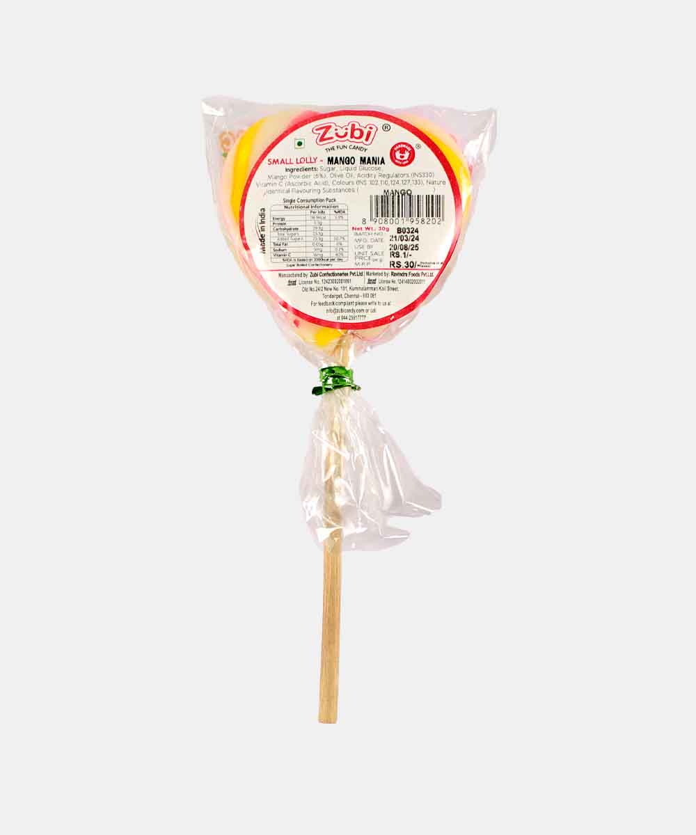 Zubi Mango Mania Candy Lollypop 30 Gm