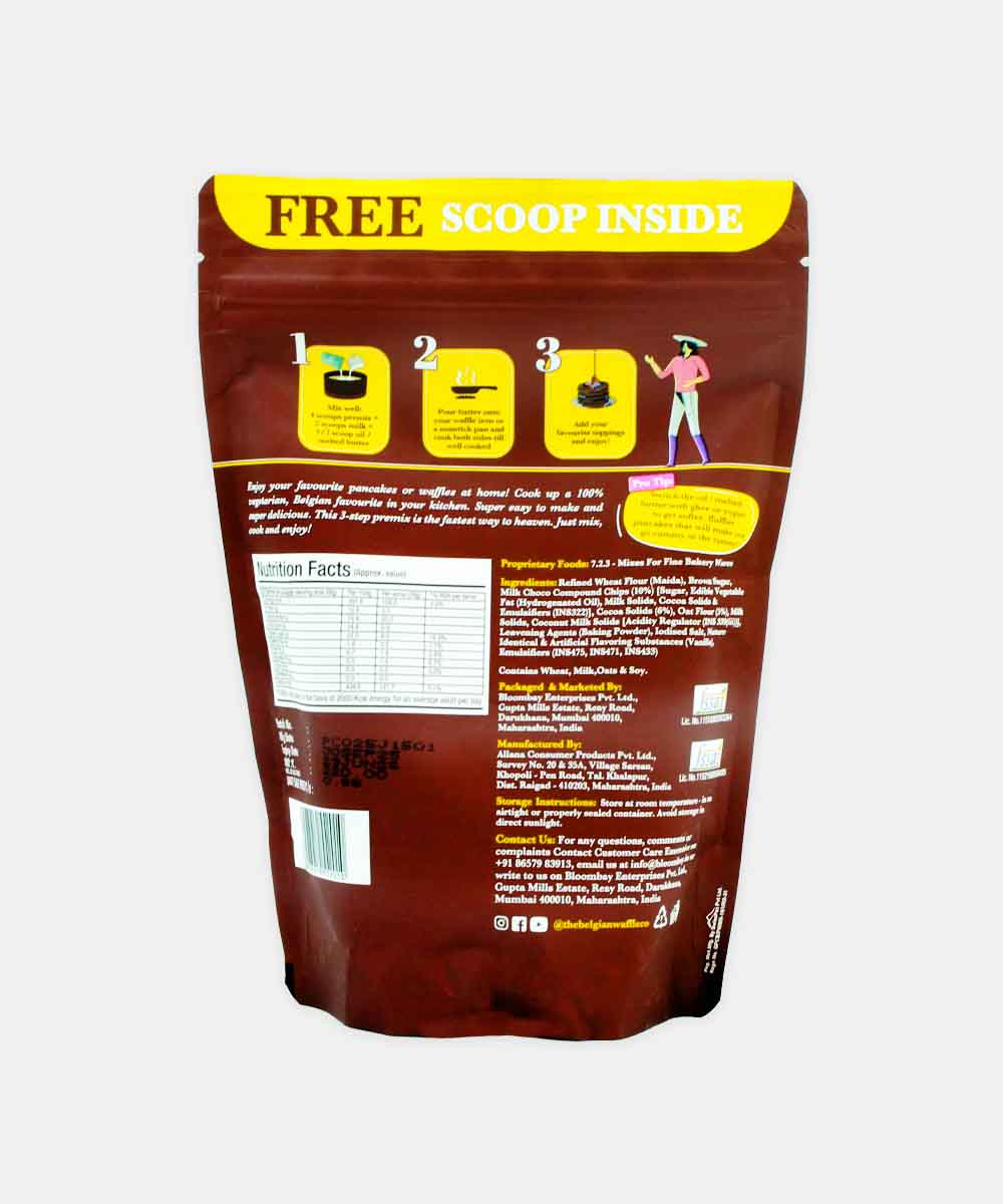 The Belgian Waffle Co Choco Oats Pancake & Waffle Mix 250 Gm