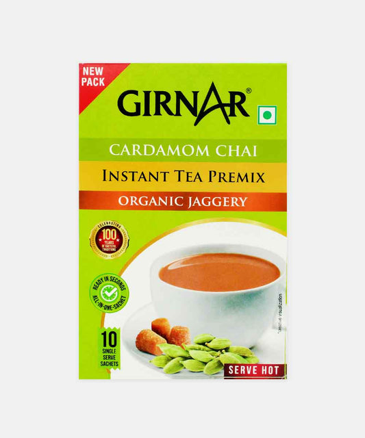 Girnar Cardamom Premix Organic Jaggery Chai 140 Gm
