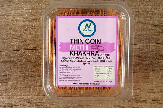 Thin Coin Methi Khakhra 200 Gm