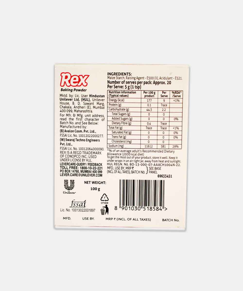 Rex Baking Powder 100 Gm