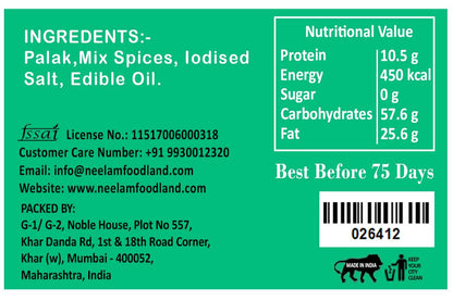 Gluten Free Palak Khakhra 200 Gm