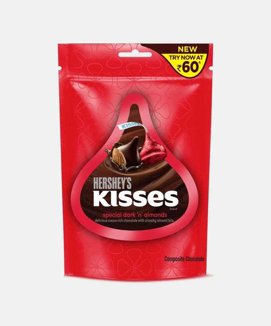 Hersheys Kisses Special Dark N Almonds Chocolate Bite 33.6 Gm