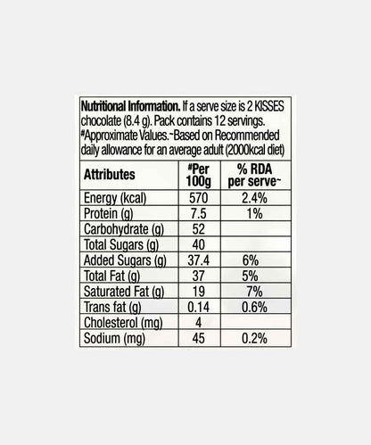 Hersheys Kisses Special Dark N Almonds Chocolate Bite 33.6 Gm