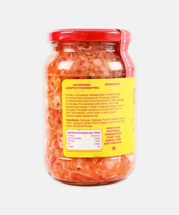 bombucha curtido lightly fermented salvadoran cabbage slaw 450