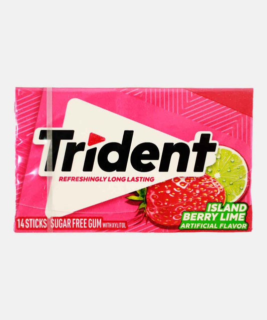Trident Island Berry Lime Sugar Free Gum 14 Stick 14 Gm
