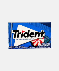 TRIDENT PERFECT PEPPERMINT SUGAR FREE GUM 14 STICKS 14