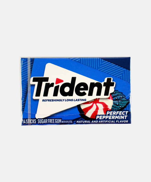 TRIDENT PERFECT PEPPERMINT SUGAR FREE GUM 14 STICKS 14