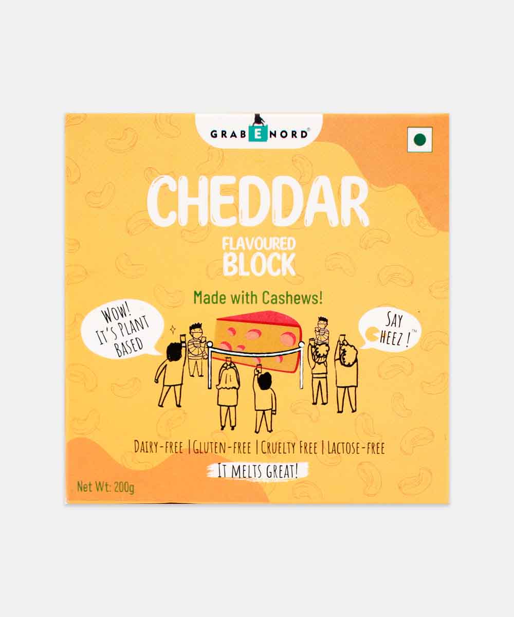 Grabenord Cheddar Block Made With Cashews 200 Gm