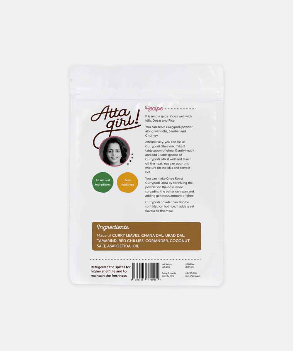 Attagirl Curry Podi Powder 150 Gm