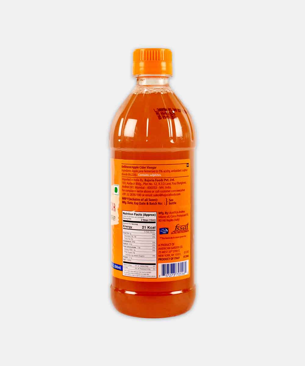 American Garden Apple Cider Vinegar Unfiltered With The Mother 500 Ml