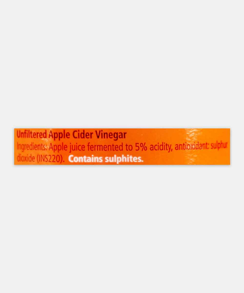 AMERICAN GARDEN APPLE CIDAR VINEGAR UNFILTERED WITH MOTHER 500 ML