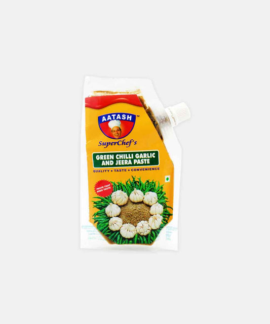 Aatash Green Chilli Garlic And Jeera Paste 100 Gm