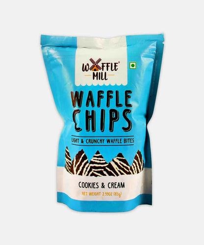 Waffle Mill Cookies & Cream Waffle Chips 80 Gm