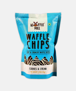 WAFFLE MILL COOKIES & CREAM WAFFLE CHIPS 85 GM