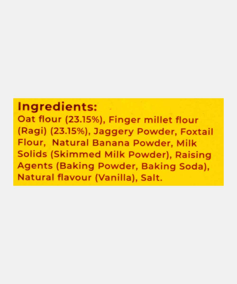 FOOD STRONGOATS & MILLET VANILLA BANANA PANCAKE MIX 250 GM