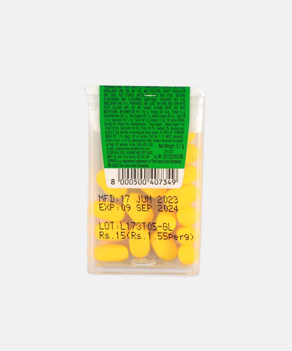 Tic Tac Sprite Lemon Lime 9.7 Gm