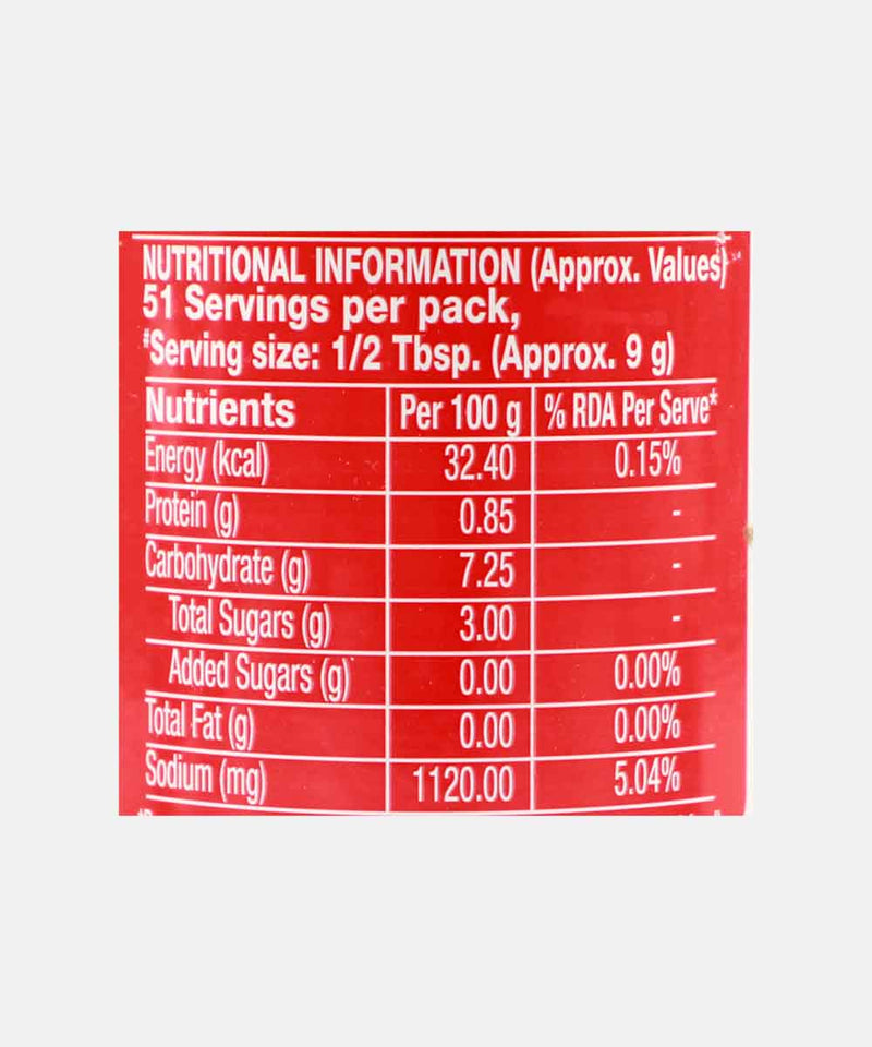 VEEBA TOMATO KETCHUP NO ADDED SUGAR 460 GM