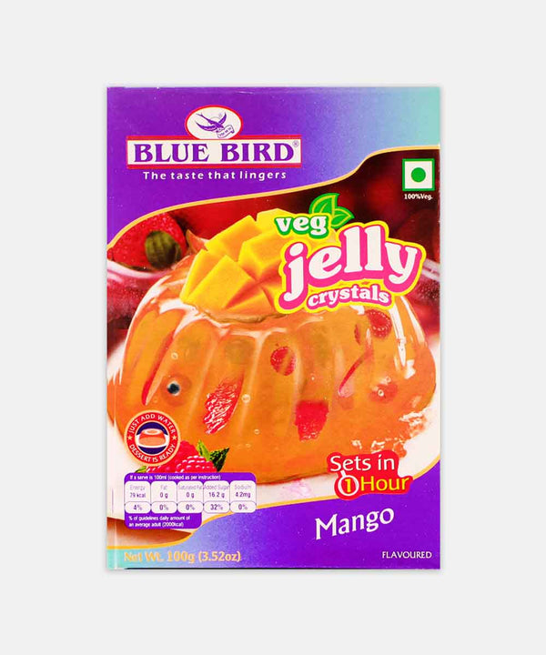 BLUE BIRD VEG JELLY CRYSTALS MANGO 100 GM