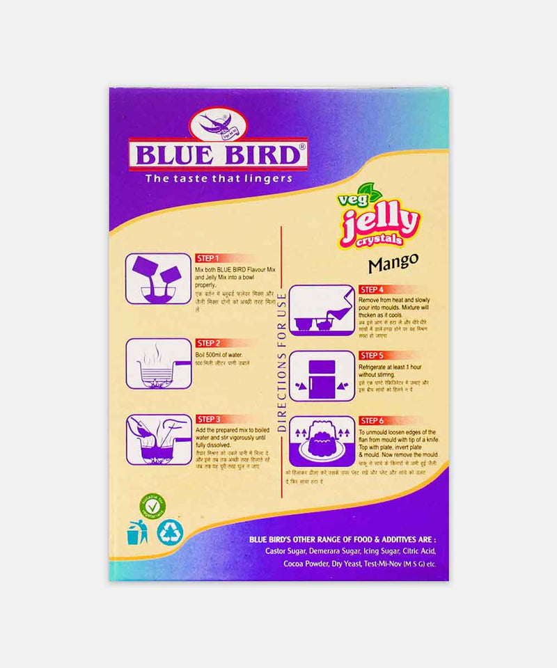 BLUE BIRD VEG JELLY CRYSTALS MANGO 100 GM