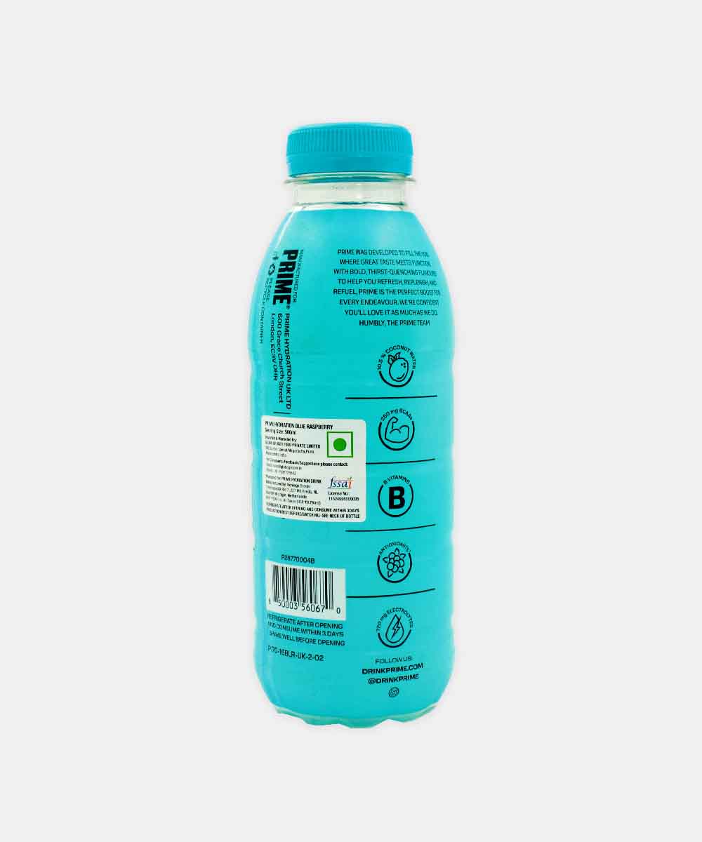 Prime Hydration Blue Raspberry Flavoured Drink 500 Ml