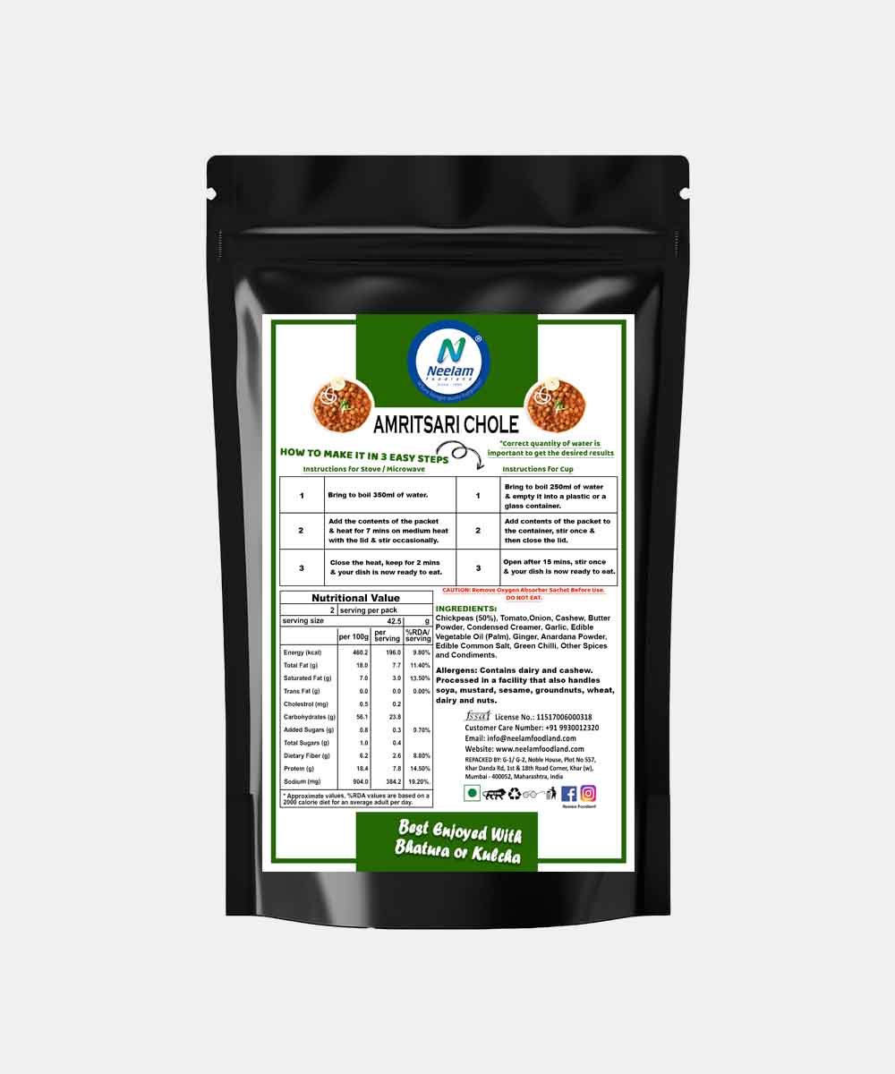 Neelam Freeze Dried Amritsari Chole 85 Gm