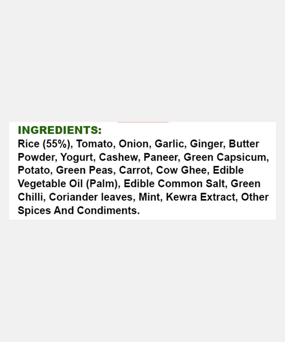 Neelam Freeze Dried Veg Biryani 95 Gm