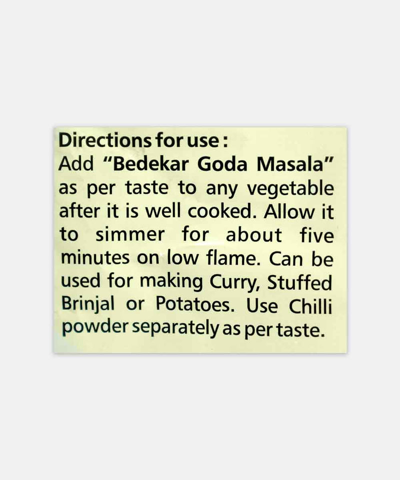 BEDEKAR GODA MASALA 100 GM