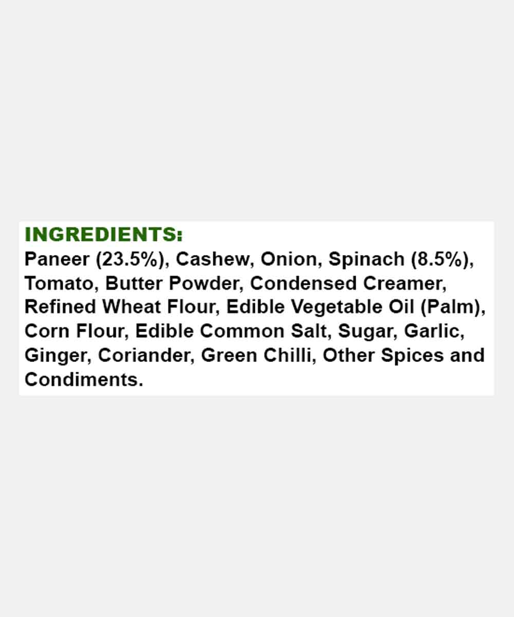 Neelam Freeze Dried Palak Paneer 80 Gm