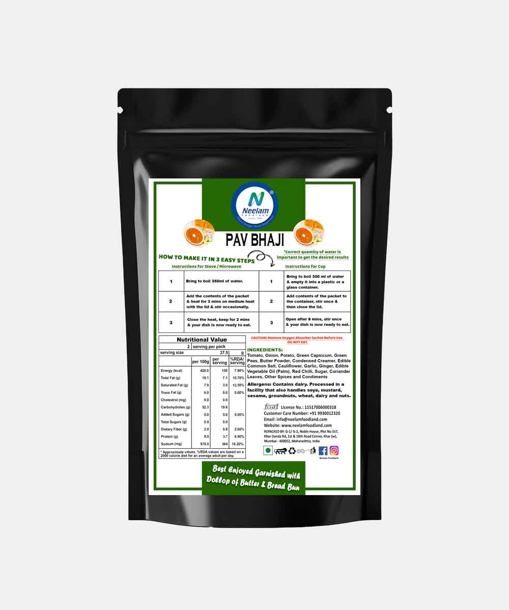 Neelam Freeze Dried Pav Bhaji 75 Gm