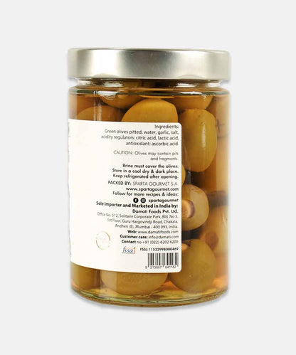 Sparta Gourmet Green Olives Garlic Stuffed 310 Gm