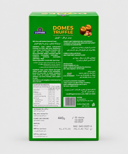 Sapphire Domes Hazelnut Milk Chocolate 420 Gm