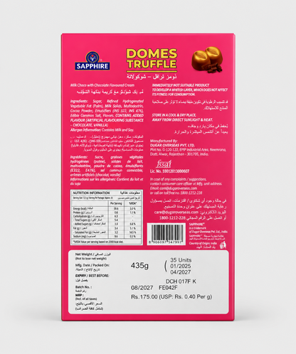 Sapphire Domes Choco Chocolate Flavour 420 Gm