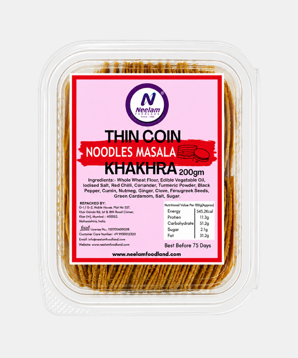 Thin Coin Noodles Masala Khakhra 200 Gm