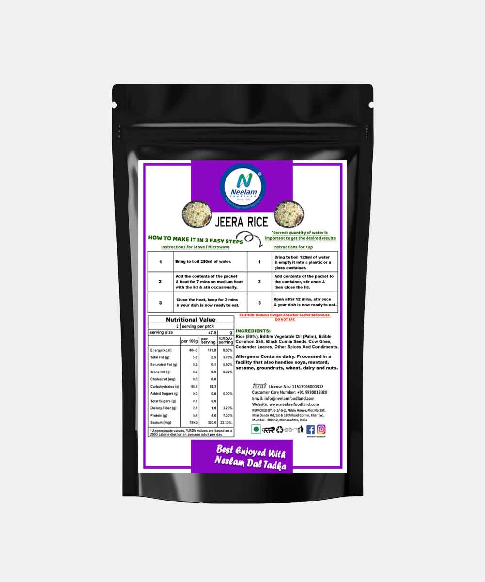 Neelam Freeze Dried Jeera Rice 95 Gm