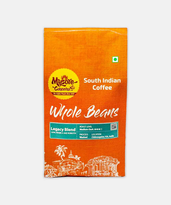 MYSORE CONCERNS SOUTH INDIAN WHOLE COFFEE BEANS 250 GM