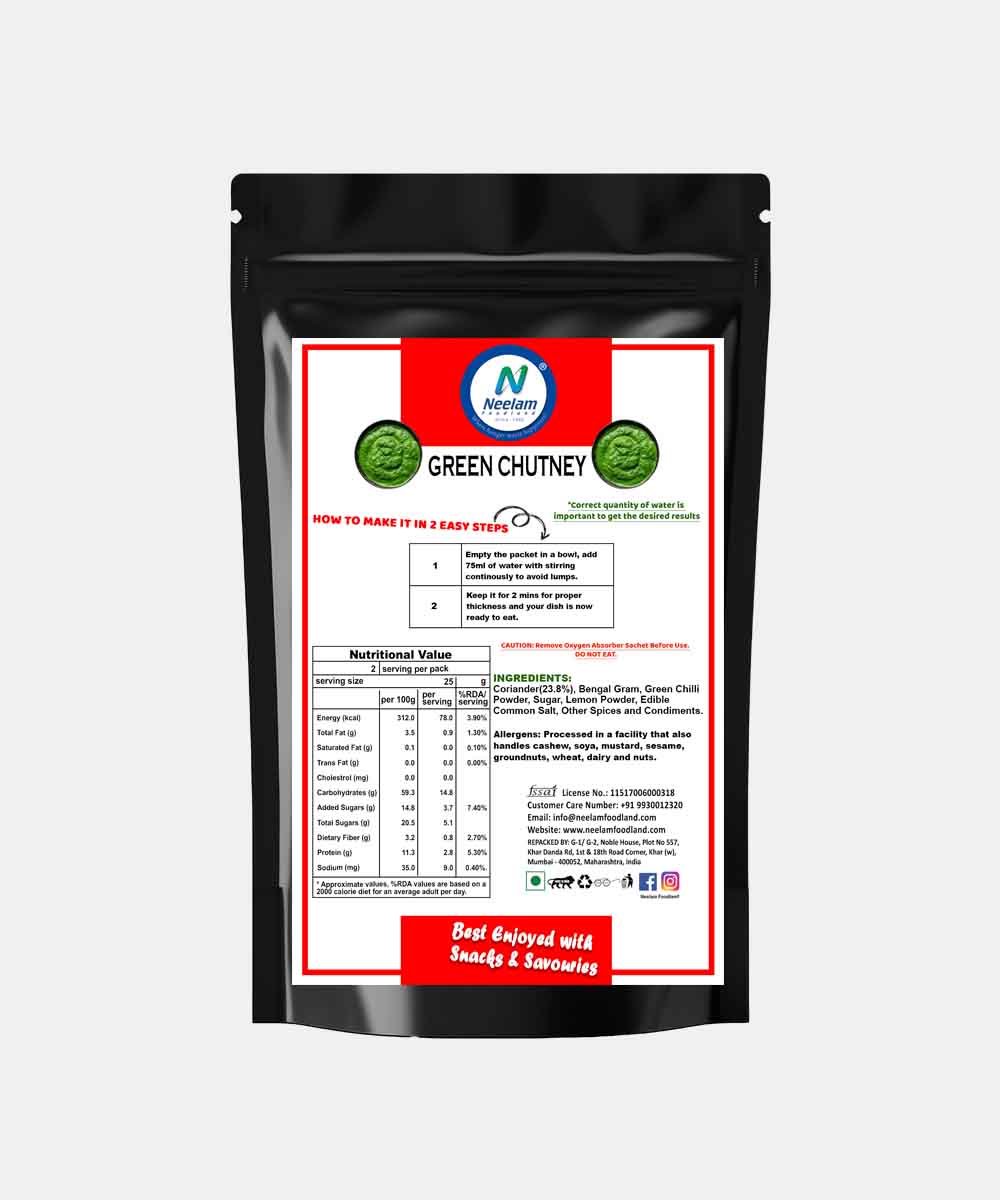 Freeze Dried Green Chutney 50 Gm