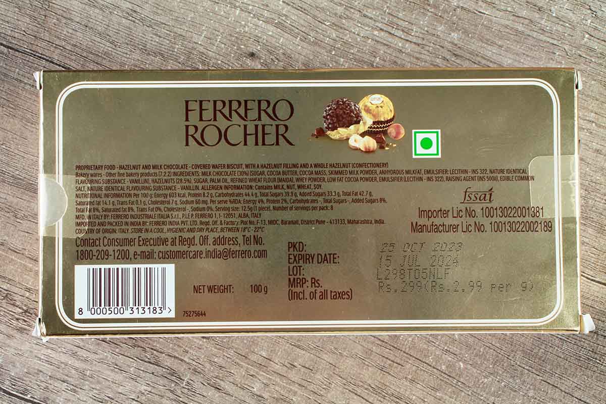 Ferrero Rocher Chocolate 8 Pc 100 Gm