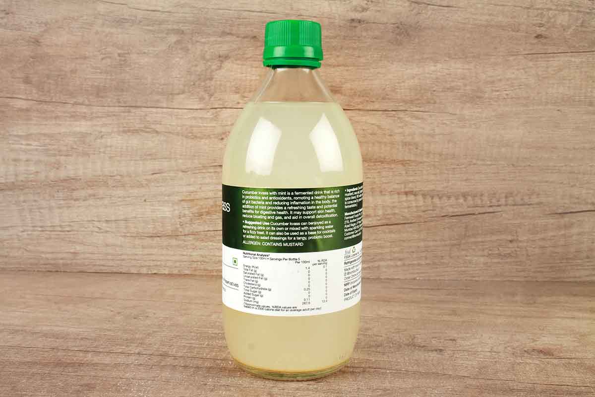 Bombucha Cucumber Kvass Fermented Tonic Drink 500 Ml