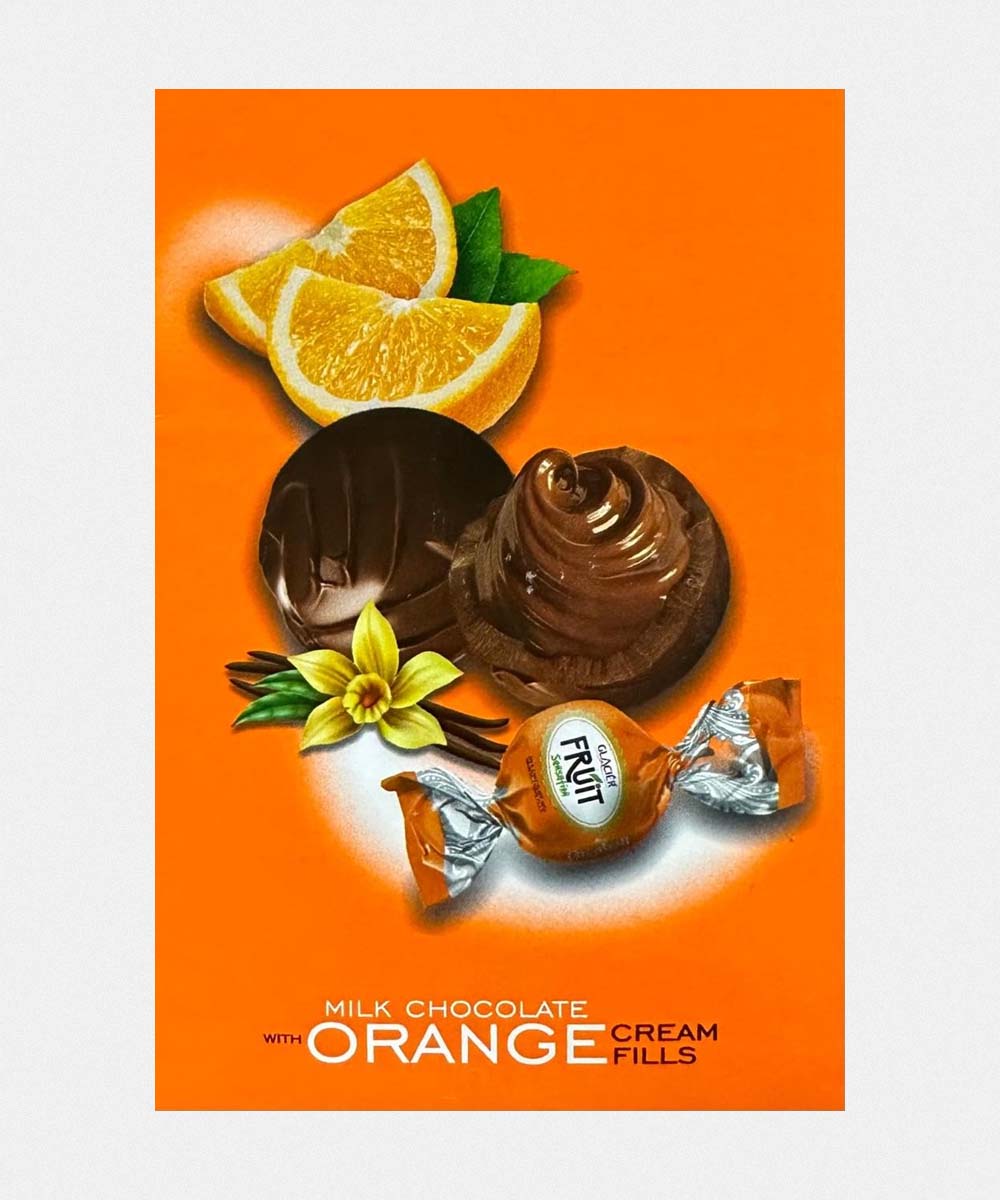 Glacier Fruit Milk Chocolate With Orange Cream Fills 310 Gm