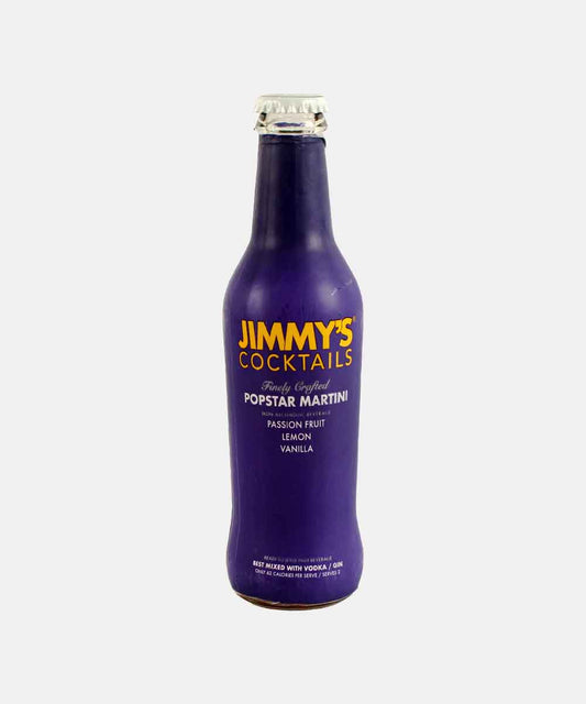 Jimmys Cocktails Popstar Martini Non Alcoholic Beverage Passion Fruit Lemon Vanilla 250 Ml