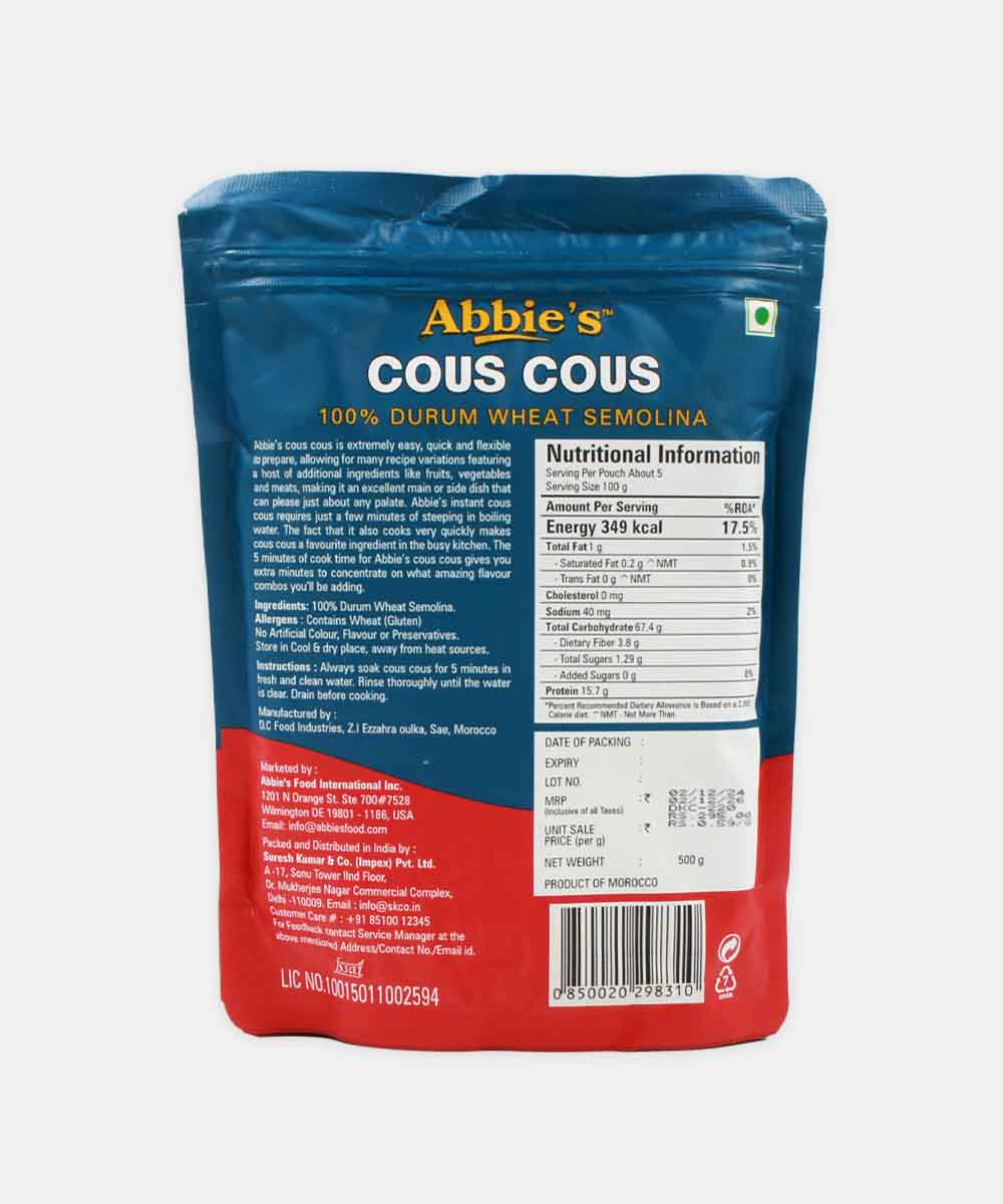 Abbies Cous Cous 500 Gm